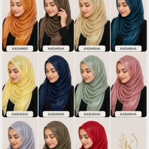 premium shimmer organza hijab